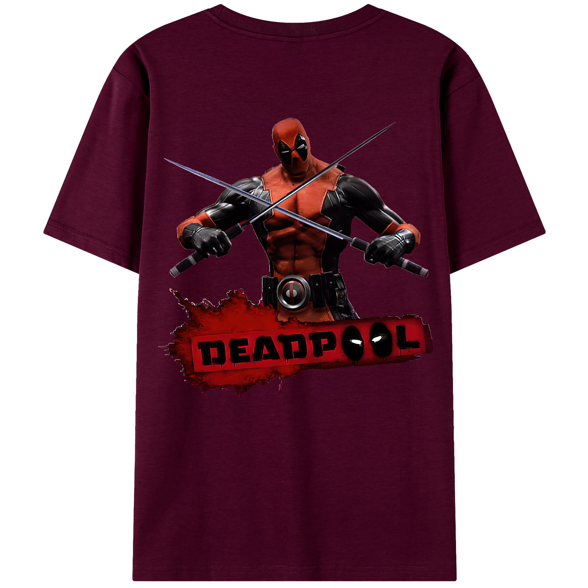 （画像用） Deadpool デッドプール レディース半袖Tシャツ(バックプリント)